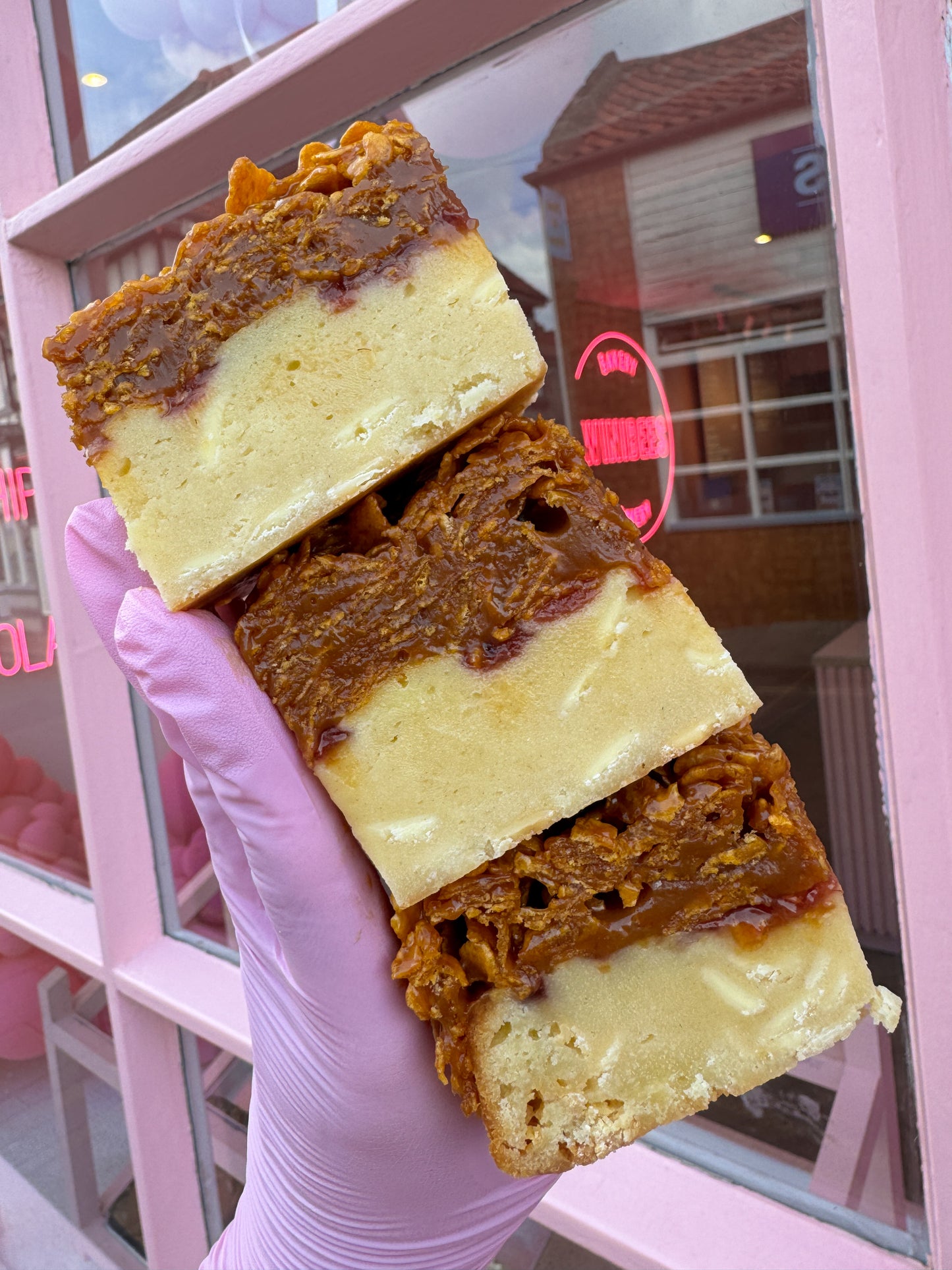 Caramel Cornflake Tart Blondie