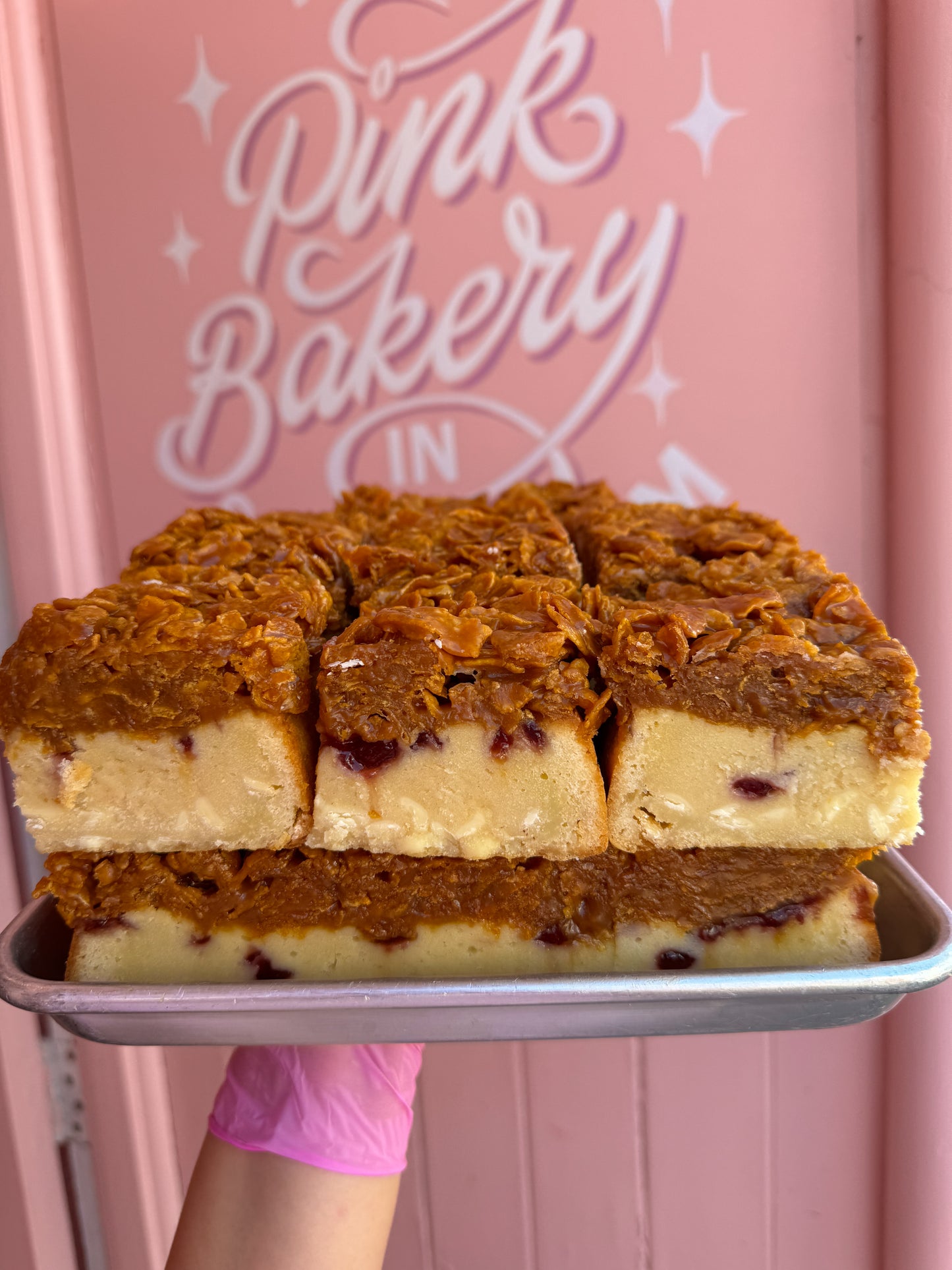 Caramel Cornflake Tart Blondie