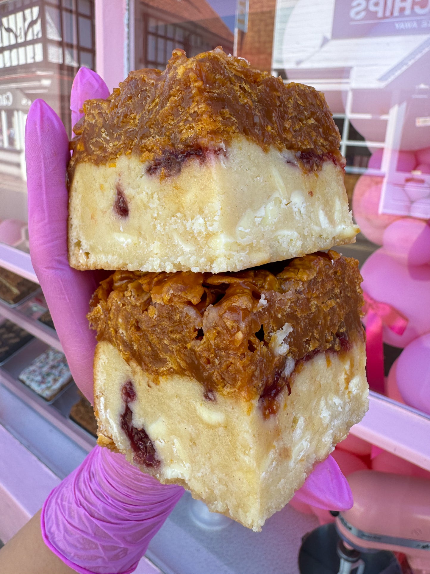 Caramel Cornflake Tart Blondie